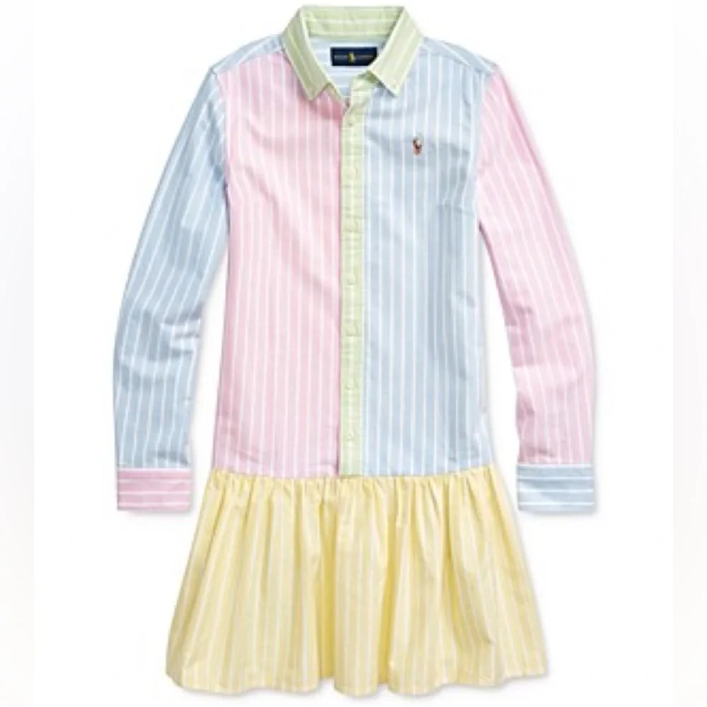 RALPH LAUREN
Polo Girls' Oxford Fun Shirtdress - Big Kid In Multi - Picture 1 of 2